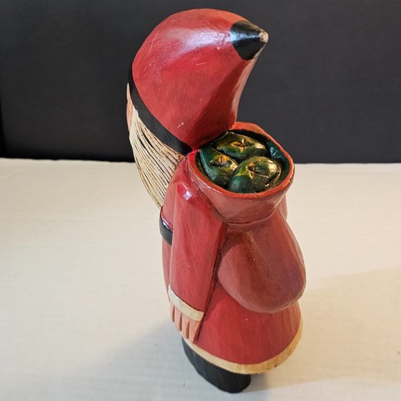 Vintage Old Carved Wood Painted Folk Art Tales Elf Santa Claus Denmark Germany - Picture 15 of 16